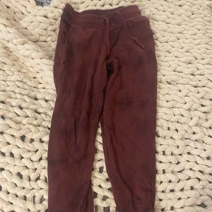 womens maroon sweat joggers